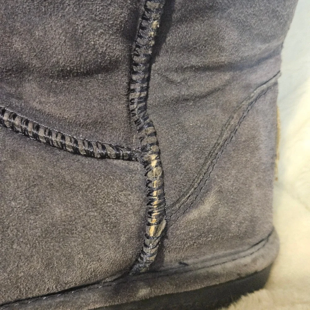 Bearpaw Suede Boots Women's Winter Warm Comfort Casual Gray‎ Size 7